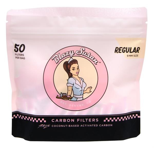 PURIZE® Aktivkohlefilter "Blazy Susan" PINK, ø 9mm, 50er Packung